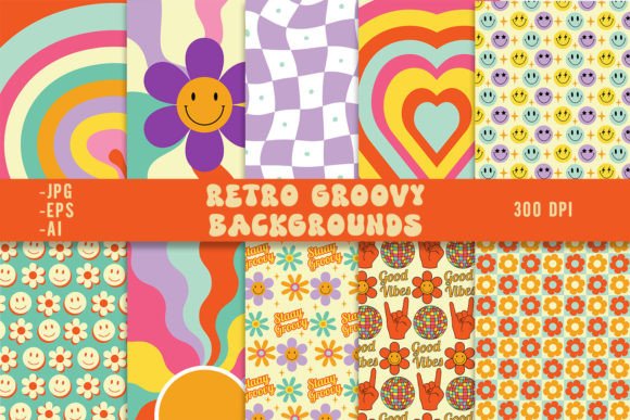 Retro Groovy Backgrounds