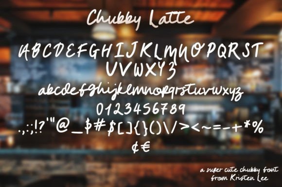 Chubby Latte Font - Preview 1