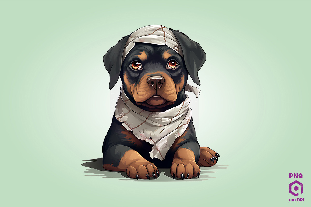 Halloween Rottweiler Mummy Dog Graphic by Quoteer · Creative Fabrica