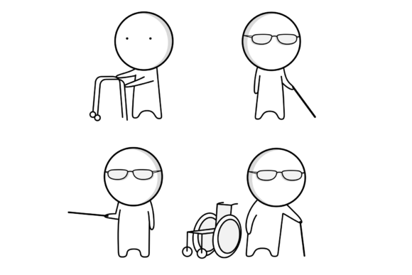 Hospital Icons, Patient Icons, Blind, Graphic by vidos01777 · Creative ...