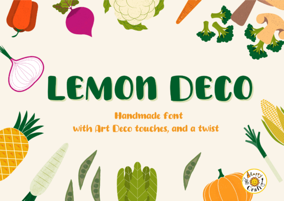 Lemon Deco Font PNG with transparent background - Preview 1