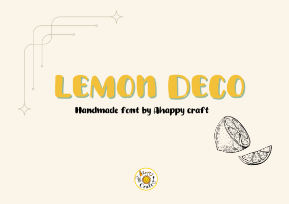 Lemon Deco Font PNG with transparent background - Preview 6