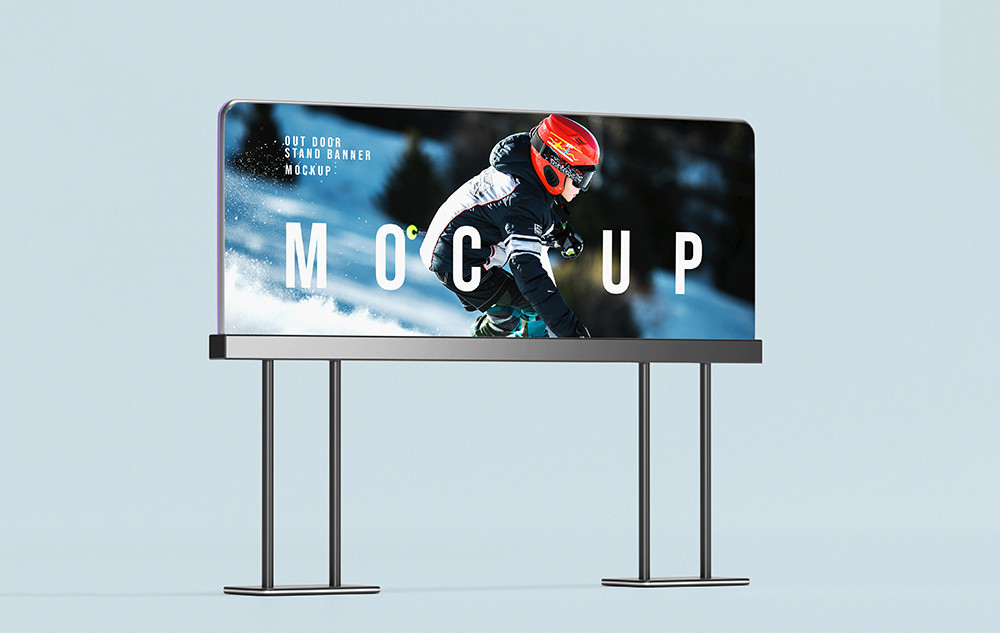 Outdoor Stand Banner Mockup Graphic by sujhonsharma · Creative Fabrica