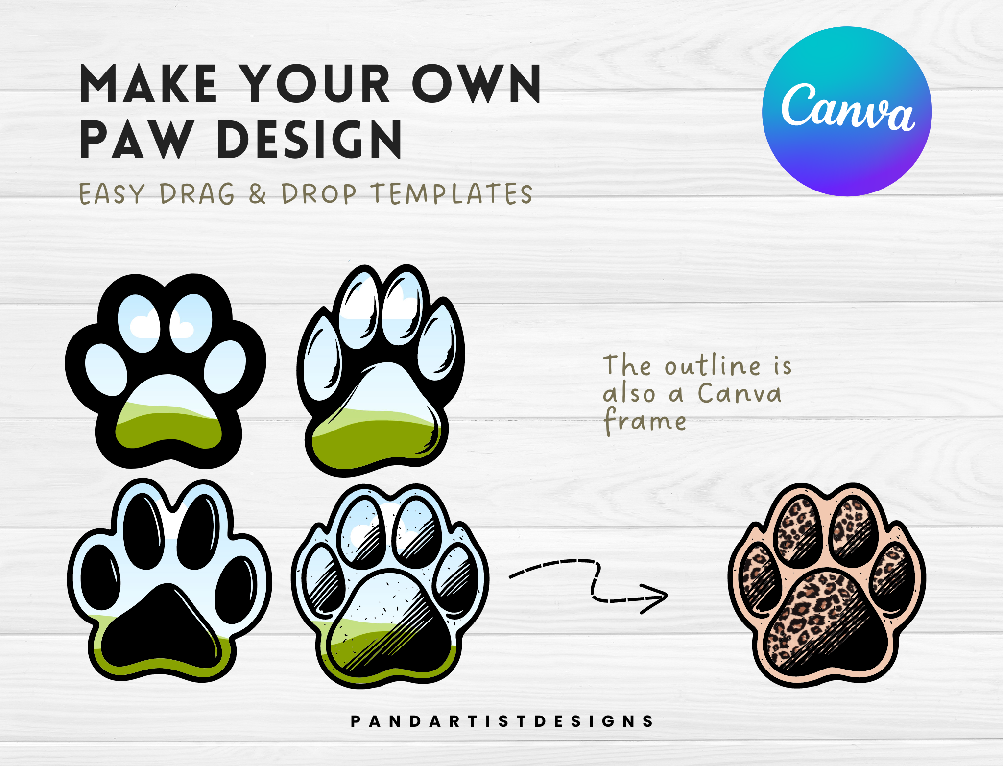 Paw Canva Frames Bundle