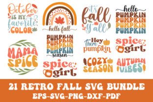 Retro Fall Svg Bundle Graphic by Rainbow Twist · Creative Fabrica