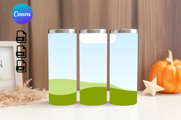 20oz Skinny Tumbler Mockup Canva