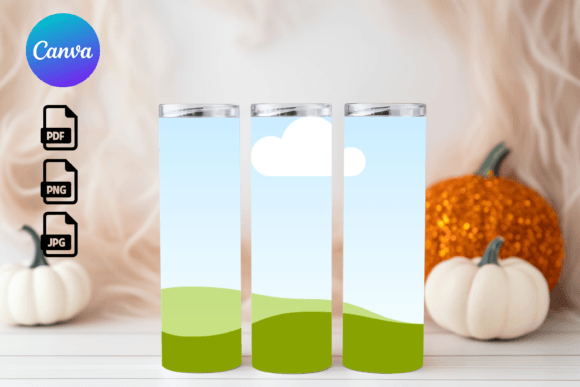 20oz Skinny Tumbler Mockup Canva
