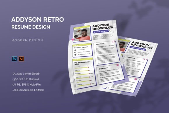 Addyson Retro - Resume Template