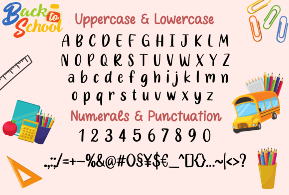 Back to School Font - Preview 4