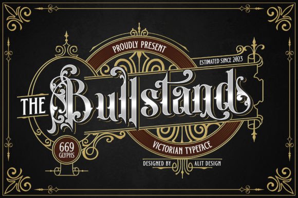 Preview specimen of Bull Stand blackletter font