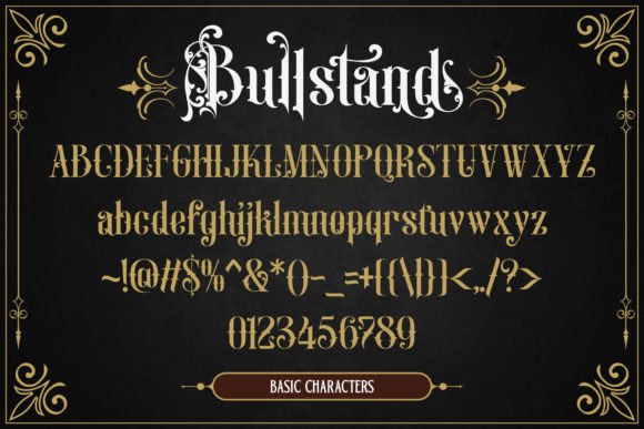 Bull Stand Font PNG with transparent background - Preview 1