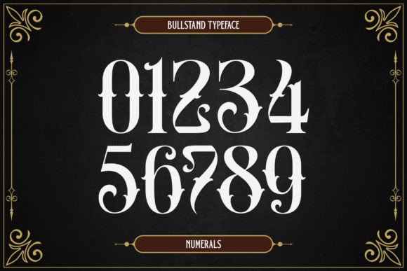Bull Stand Font PNG with transparent background - Preview 3