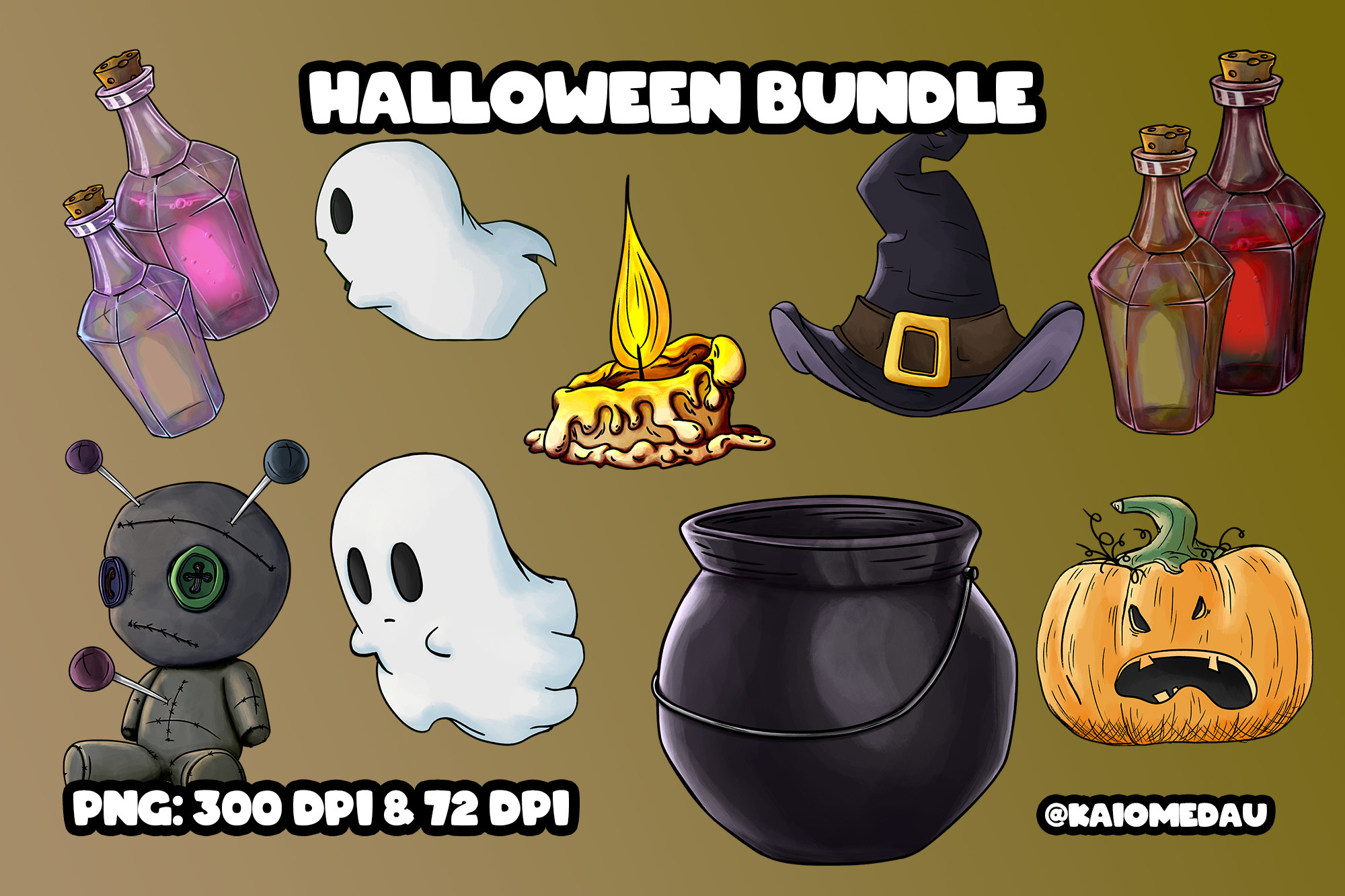 Halloween Clipart Bundle Graphic by Kaio Medau · Creative Fabrica