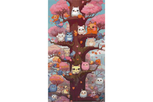 Kawaii Cats Counted Cross Stitch Pattern