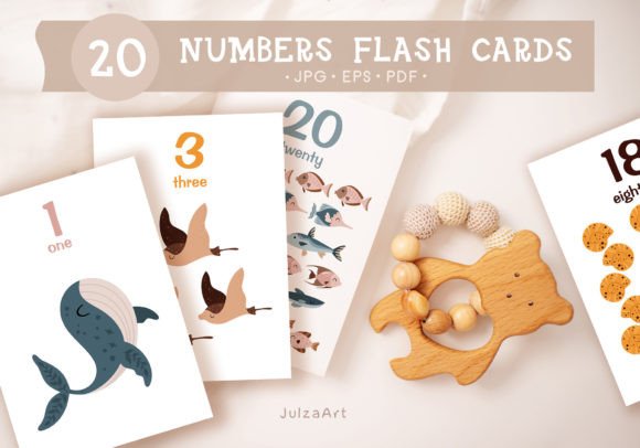 Numbers Flashcard Printable Count to 20