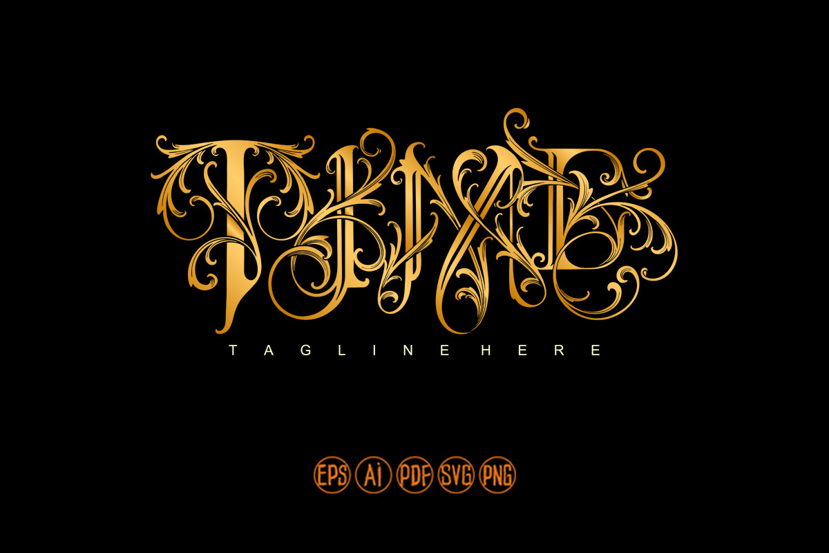 Charm Elegant Gold Time Lettering Graphic by artgrarisstudio · Creative ...