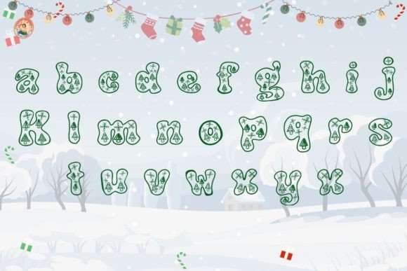 Christmas Tree Font - Preview 2