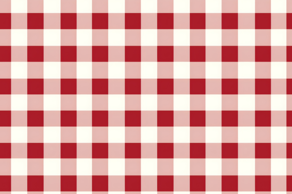 Colorful Red Gingham Seamless Pattern