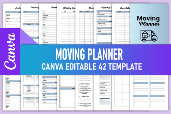 Editable Moving Planner Canva KDP