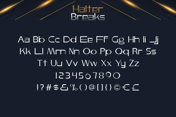 Halter Breaks Font - Preview 3
