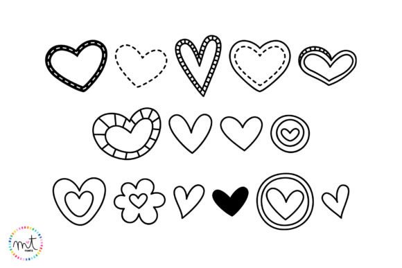Heart Doodle 2 Font PNG with transparent background - Preview 1
