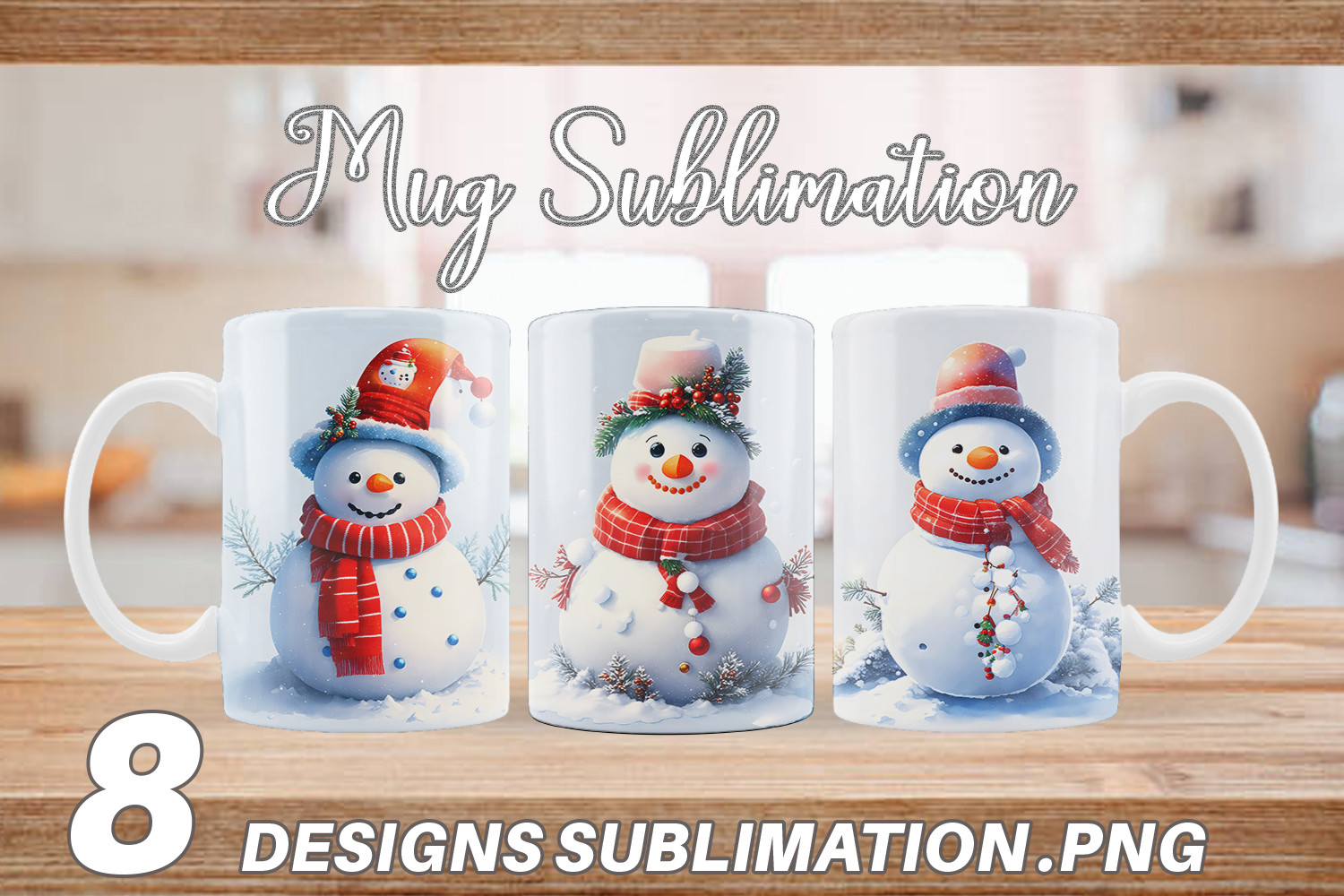 Mug 3D White Snowman Graphic by Artnoy · Creative Fabrica