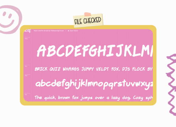 Night Graffiti Street Font PNG with transparent background - Preview 3