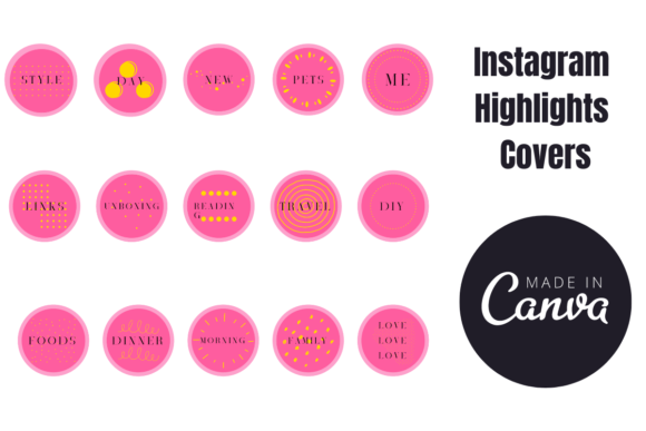 Pink & Yellow Instagram Highlights Cover