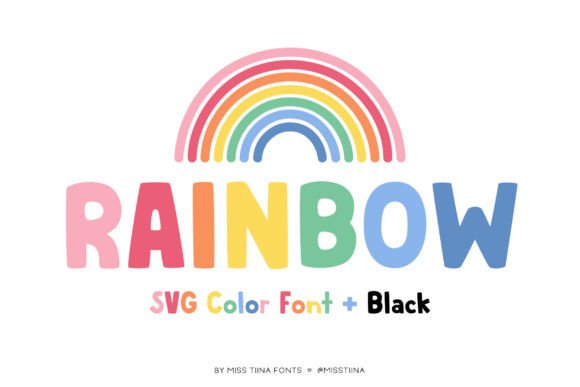 Colorful Fonts [2026] | Best Two-color & Multi Color Fonts - Creative ...
