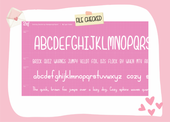 Sketchy Doodle Font PNG with transparent background - Preview 3