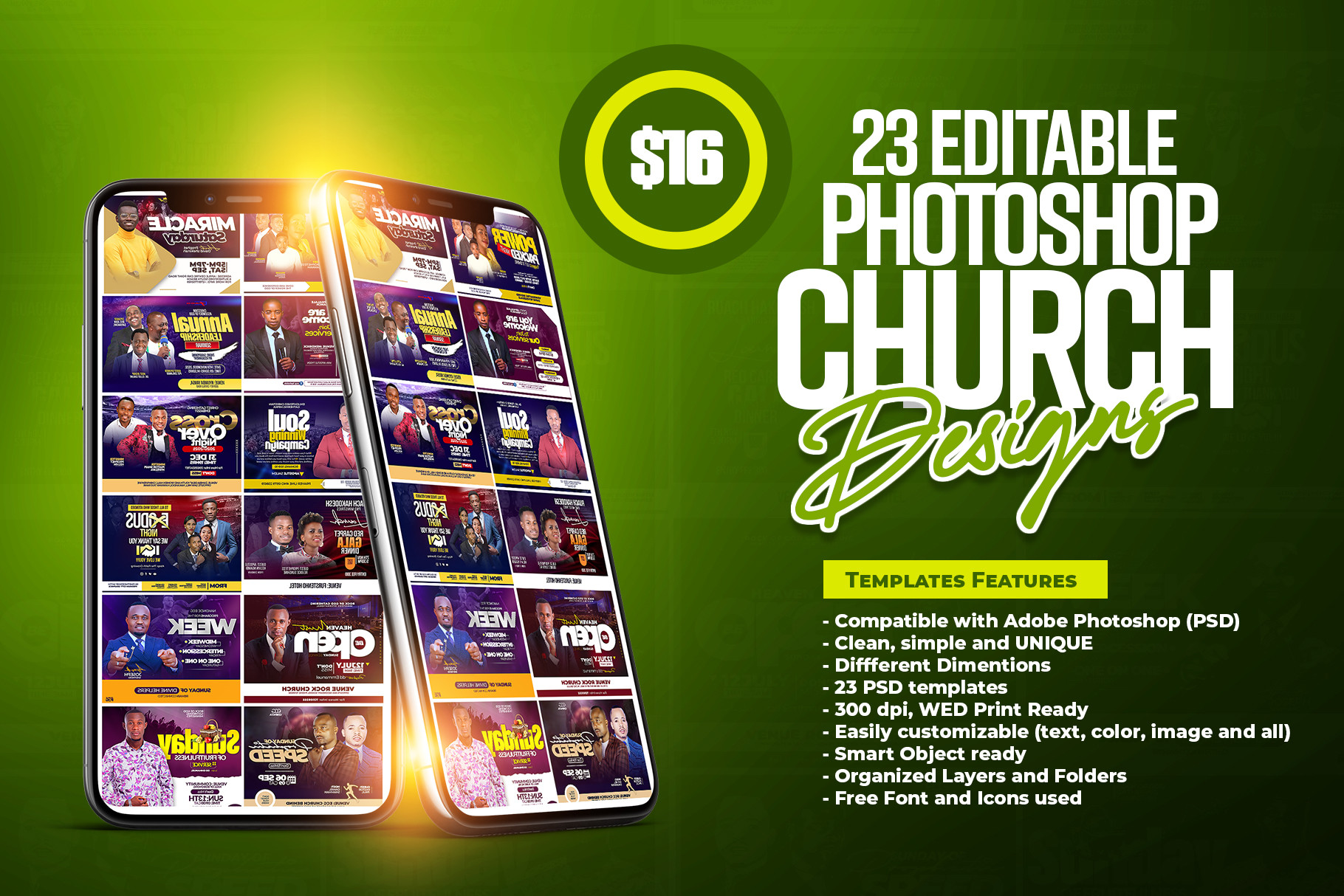 23 Church Flyer Templates Bundle PSD