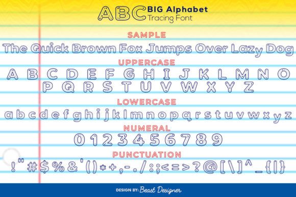Big Alphabet Tracing Font - Preview 1
