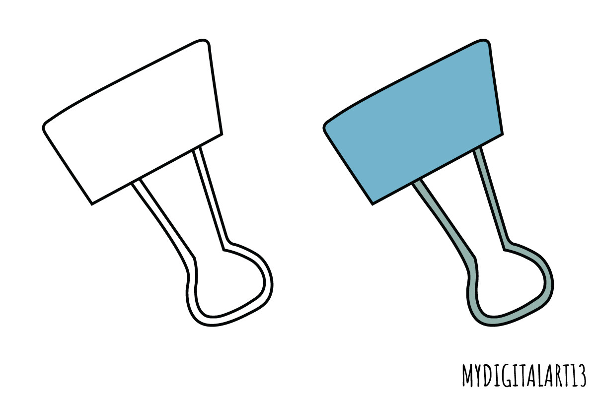 Binder Clip Clipart, Back to School