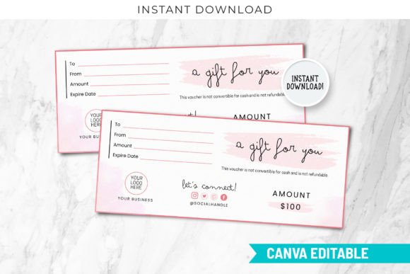 Blush Pink Gift Certificate Template