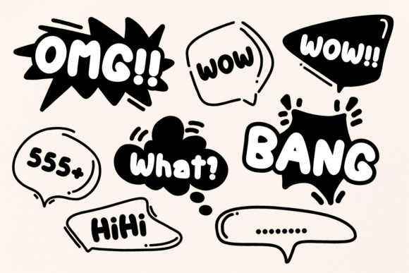 Chat Box Font PNG with transparent background - Preview 2