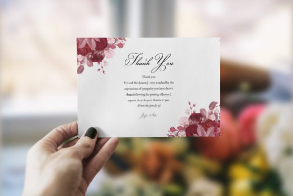 Floral Funeral Thank You Card