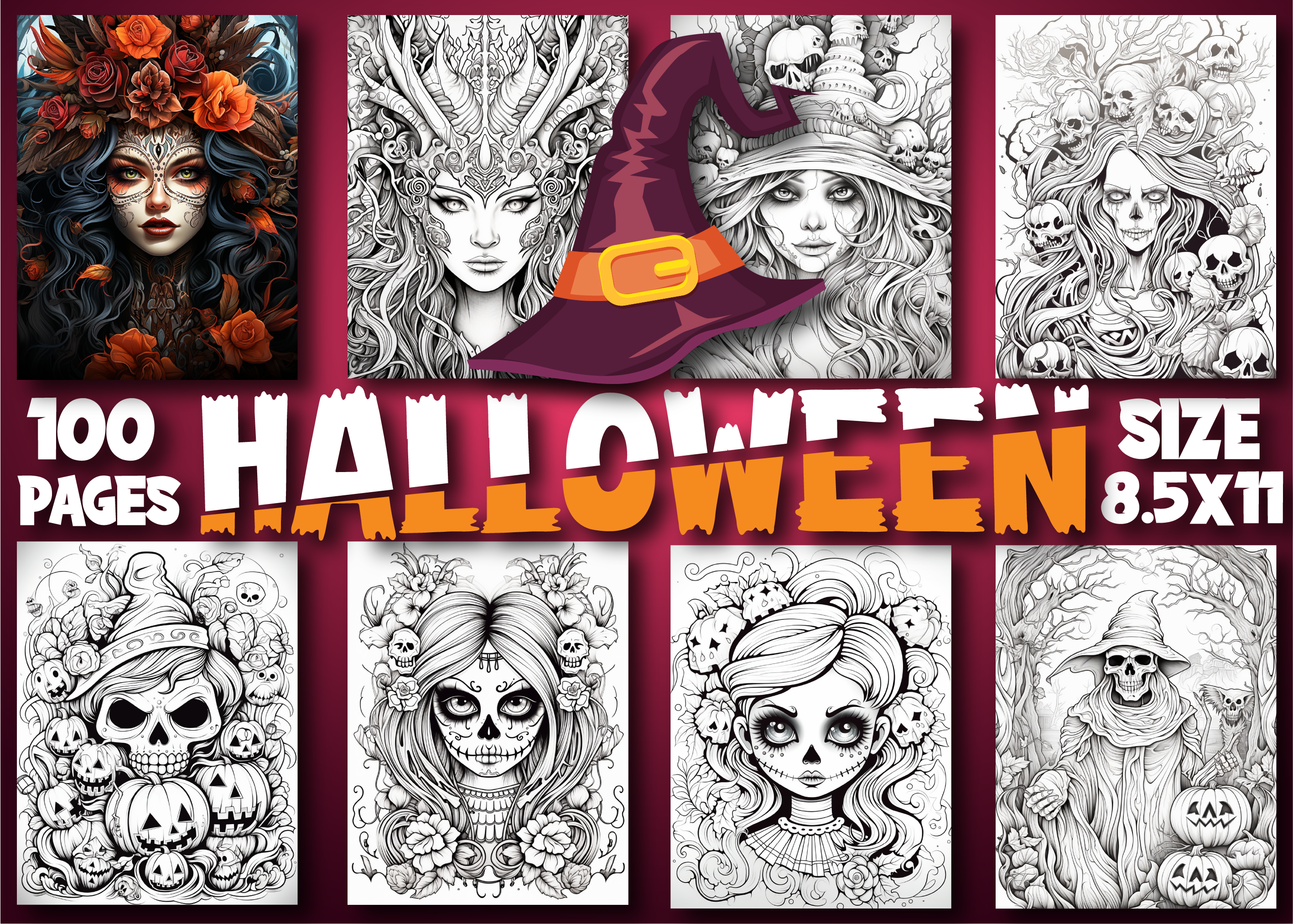Halloween Coloring Pages for Adults