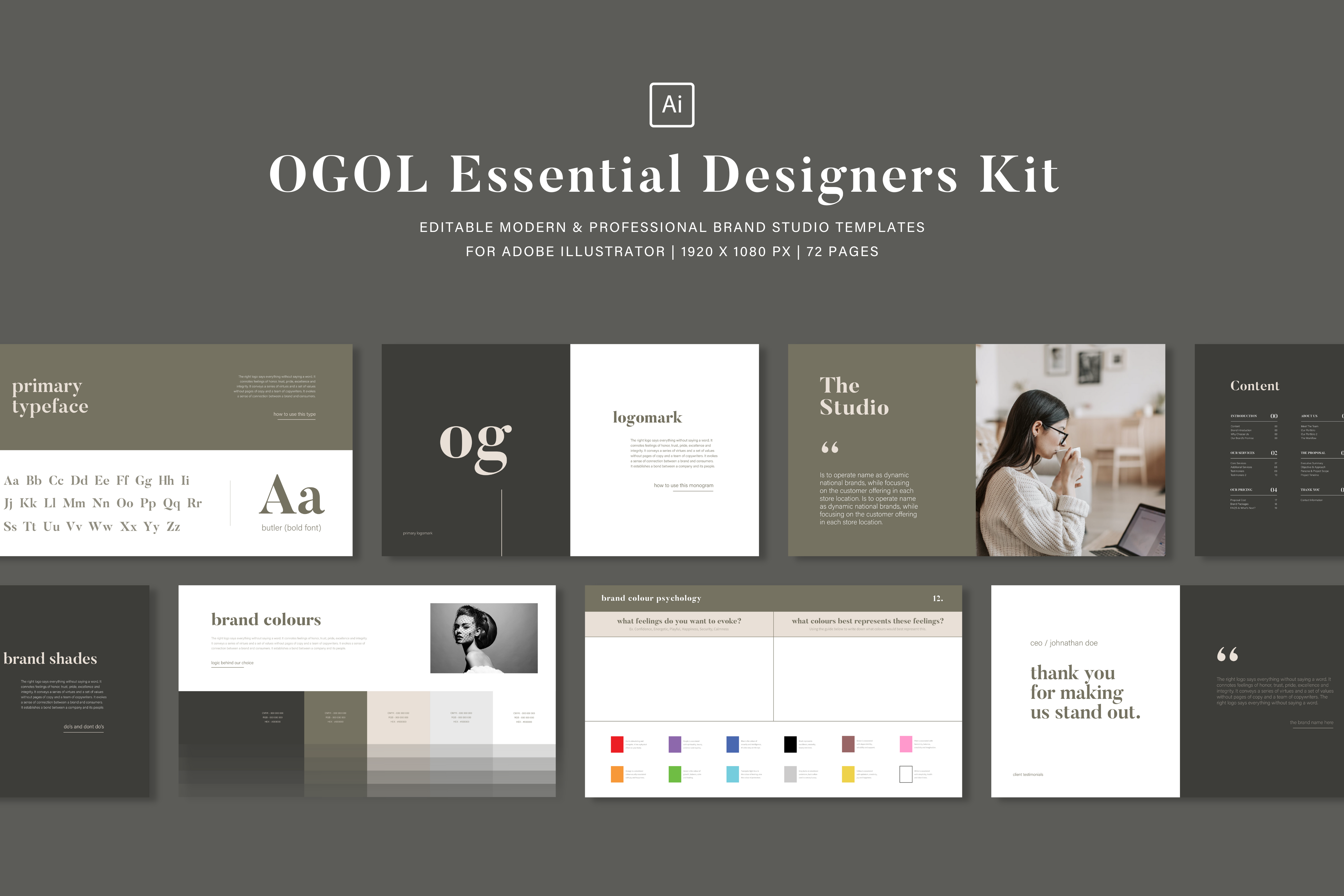 OGOL Essential Designers Kit Bundle Featuring Premium Brand Templates