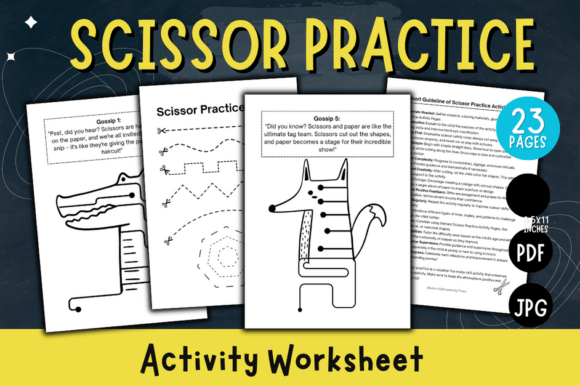 Scissor Practice Activity Worksheet