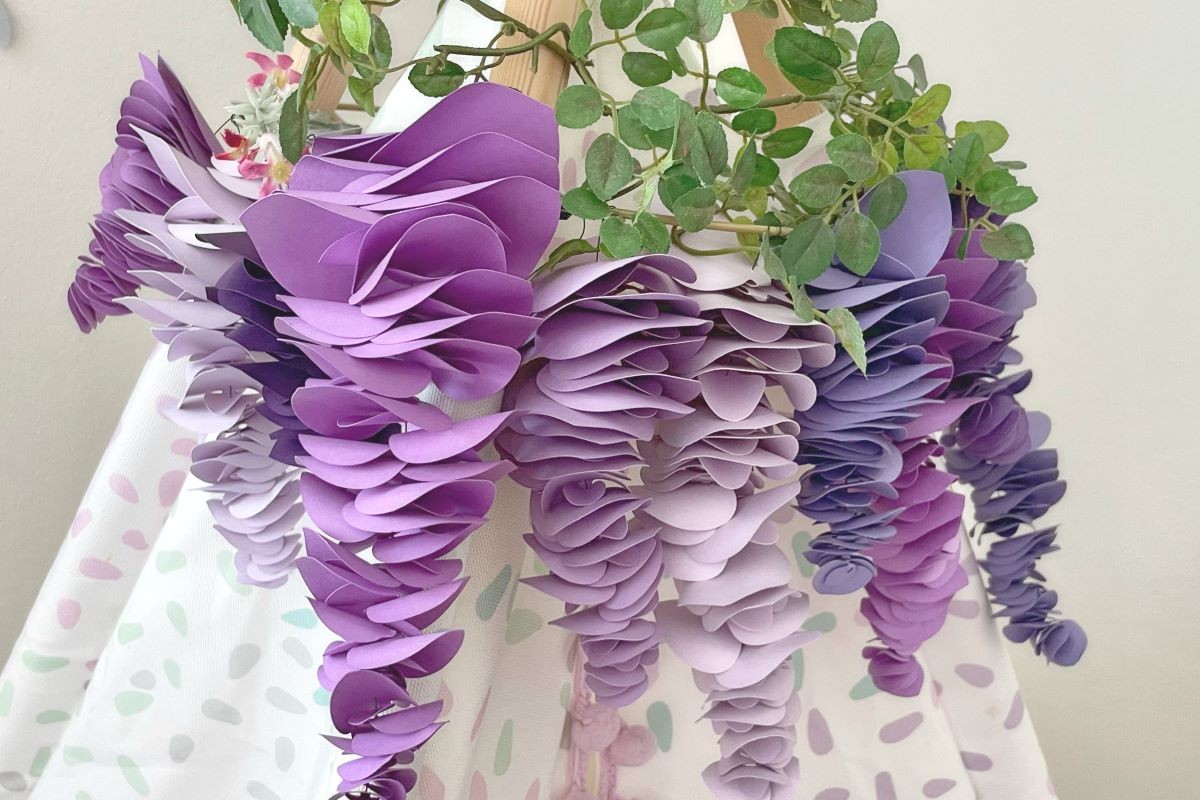 Wisteria Paper Flower  Creative Fabrica