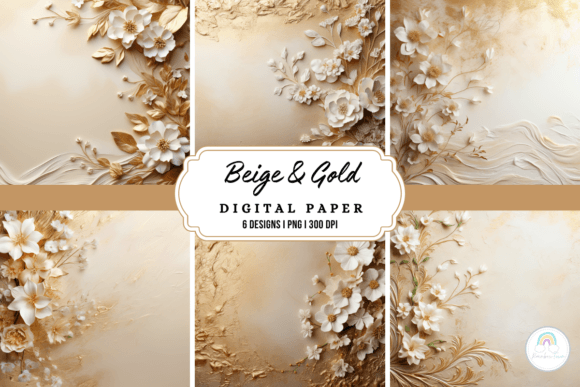 Beige Floral Background