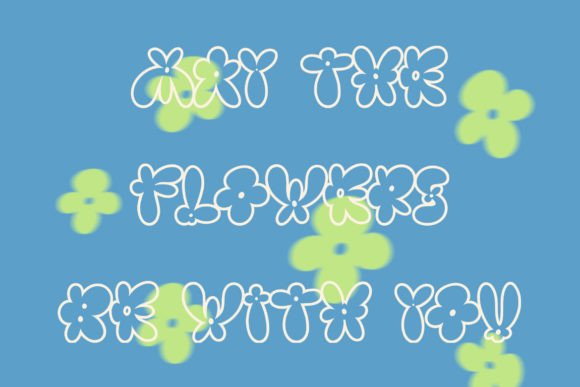 Burst Flower Font - Preview 1