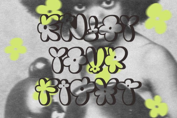 Burst Flower Font - Preview 2
