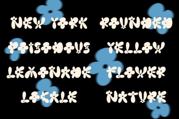Burst Flower Font - Preview 4