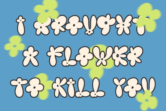 Burst Flower Font - Preview 5