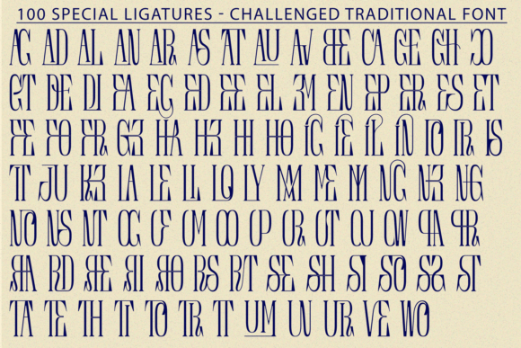 Challenged Traditional Font - Preview 6