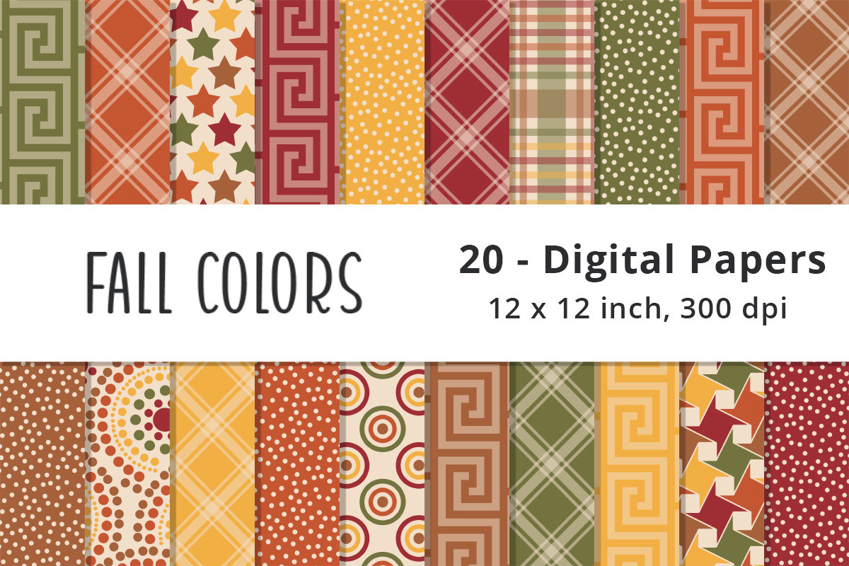Fall Digital Scrapbook Paper
