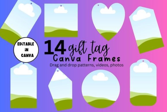 Gift Tags Canva Frames Template