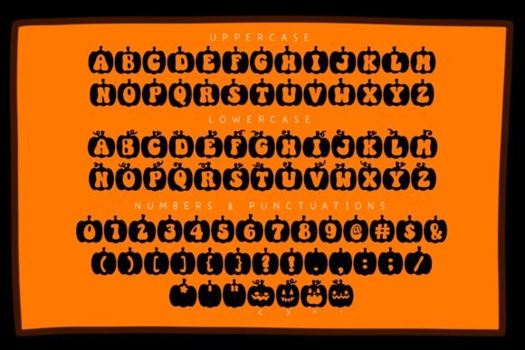 Groovy Pumpkin Font PNG with transparent background - Preview 3