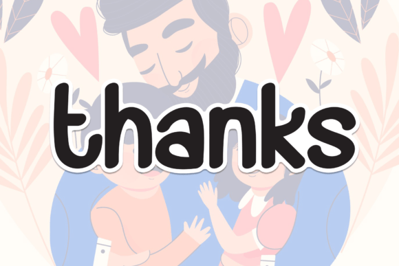 Happy Daddy Font PNG with transparent background - Preview 6